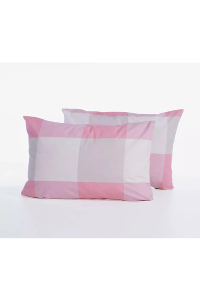 Nef Nef Homeware Βαμβακερή Μαξιλαροθήκη Καρό (52Χ72) Nef-Nef Homeware 64 - Ροζ