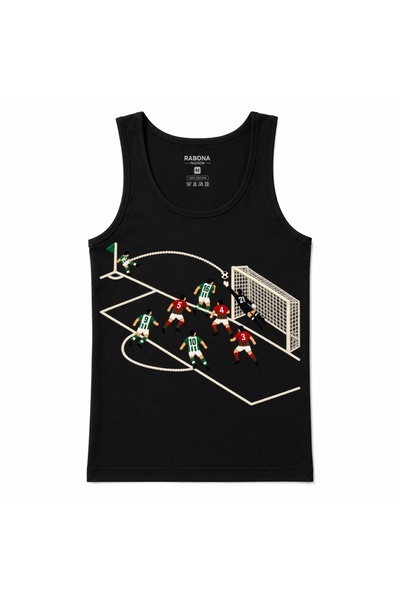 Rabona Fashion Grafička majica bez rukava sa akcijom fudbala i golom u posled...