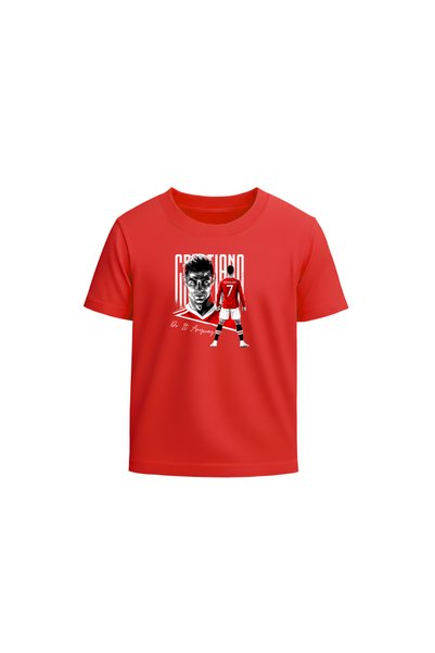 PRINTSHOP4ME Ronaldo Unisex Kids T-Shirt - Soccer Player Printed Tshirt for B...