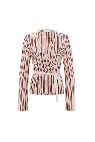 menta Long-Sleeved Striped Cardigan