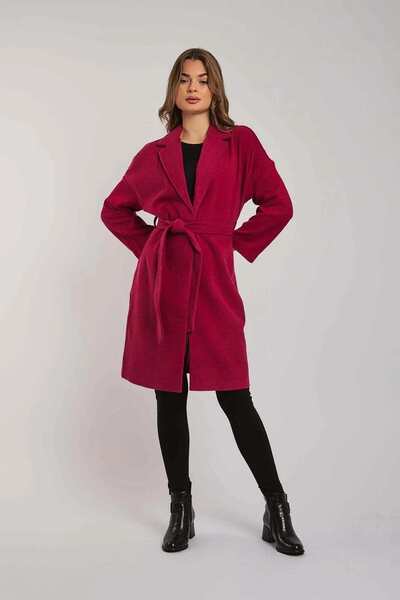 DALYDRESS جاكيت طويل برباط عند الخصر