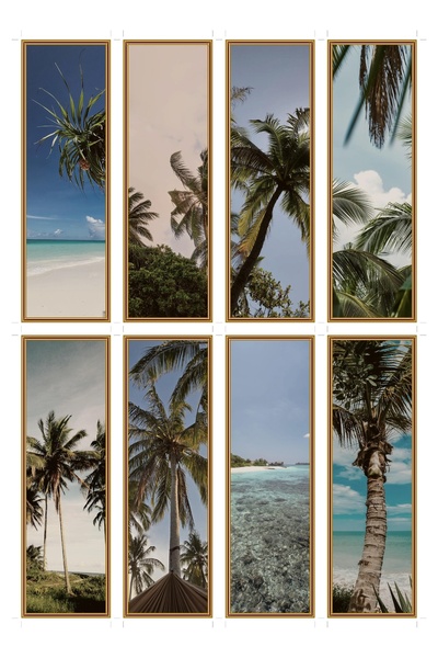 OEM Semne de Carte Set de 8 cu Tema Paradis Tropical, Design Colorat, Carton ...