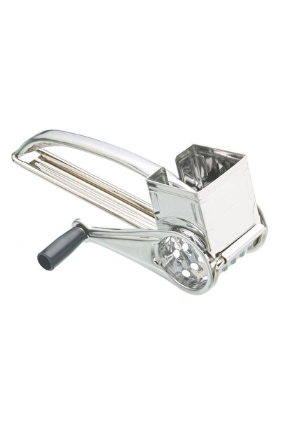 Kitchen Craft Multipurpose rotary grater set with 3 drums, stainless steel -