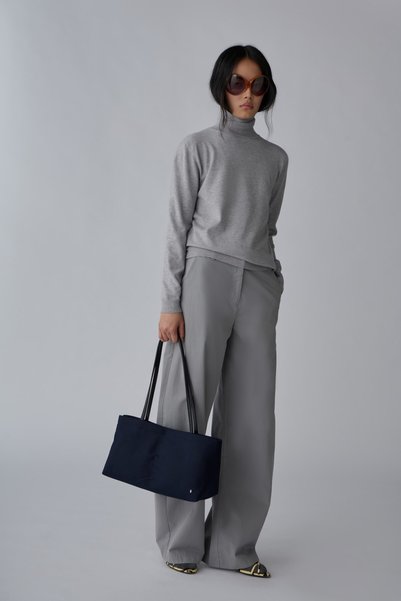 Suud Collection Gri Renny Geniş Paça Pantolon