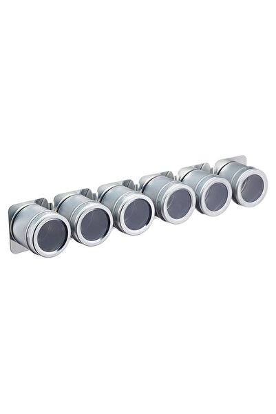 masterclass Spice container set with magnetic rack, 43 x 7.5 cm -