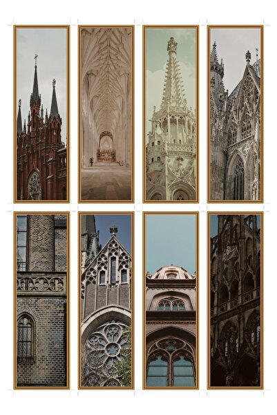 OEM Semne de Carte Set de 8 Arhitectura Gotica, Design Misterios si Elegant, ...