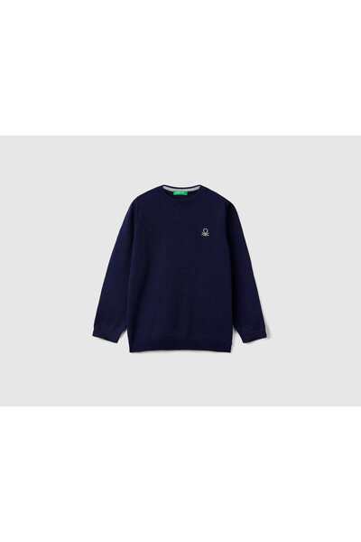 United Colors of Benetton هودي قطني بقصة عادية