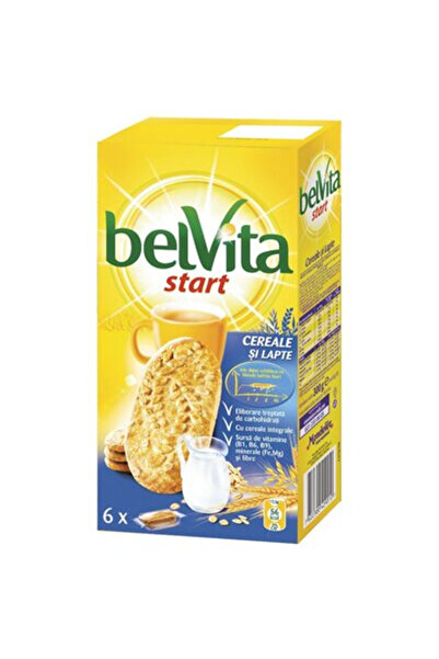 Belvita Biscuiți de mic dejun integrali cu lapte, Mic dejun, 300 g
