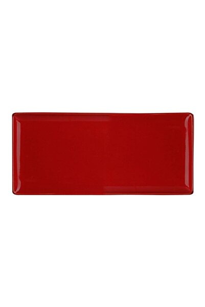 Porland Porcelain platter, 16x35cm, "Seasons", Red -