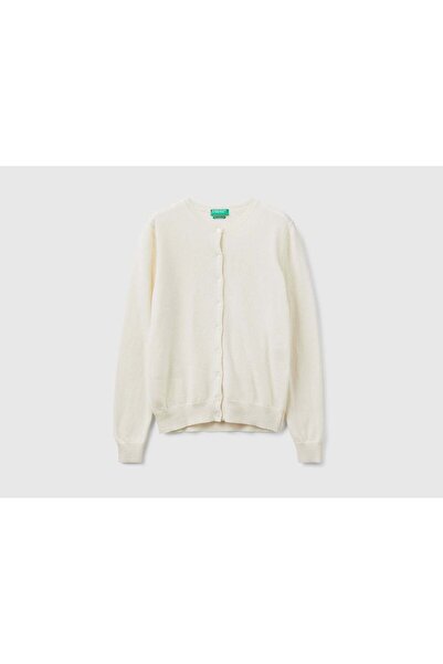 United Colors of Benetton Merino Wool Crew-Neck Cardigan
