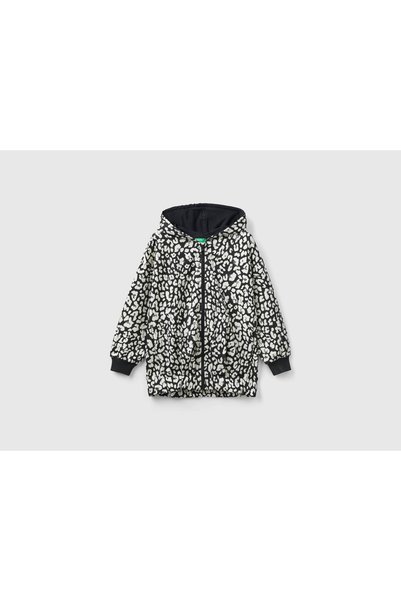 United Colors of Benetton Girls Printed Long-Sleeve Hoodie
