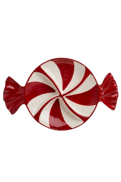 DD SHOP Platou de Craciun Ceramic Candy Compartimentat 32,5x20,5x3cm