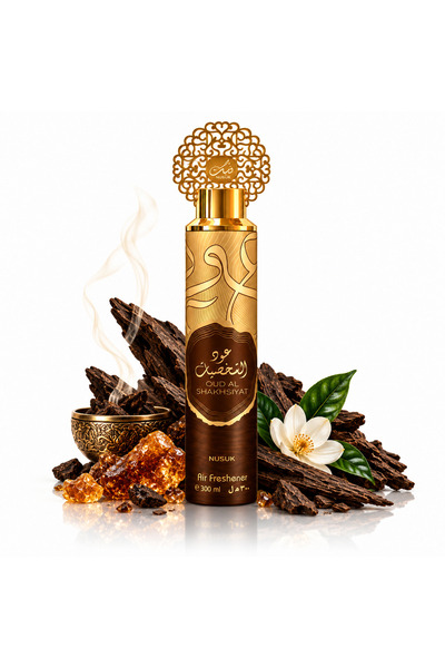 Nusuk Odorizant de cameră, Spray ambiental Oud Al Shakhsiyat, 300 ml, NUSUK®