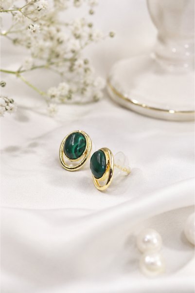 Feyz Tasarım Emerald Elegance Earrings