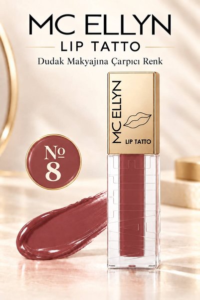 Mcellyn MC ELLYN Lip Tatto Likit Mat Ruj 24h Etkili KALICI MAT RUJ NO.:08