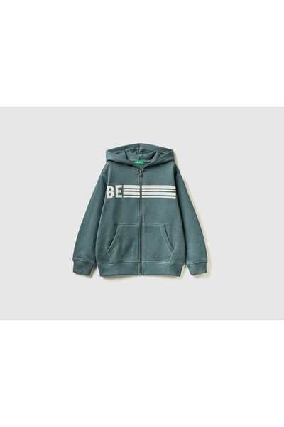 United Colors of Benetton Zip Printed Hoodie for Kids