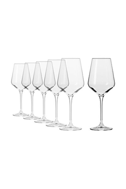 Krosno 6-piece "Avant-Garde" white wine glass set, 390 ml -