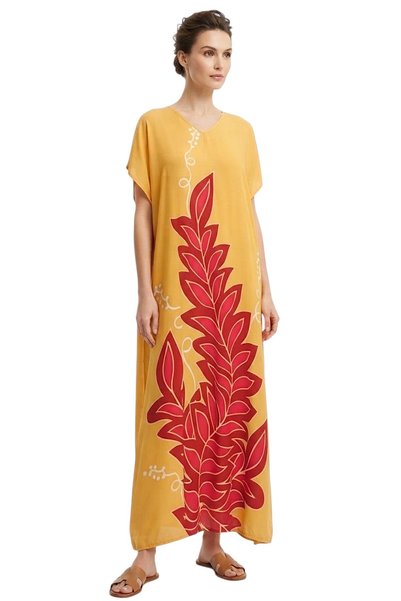 Generic Brand Women's Elegant Printed Long Kaftan Dress