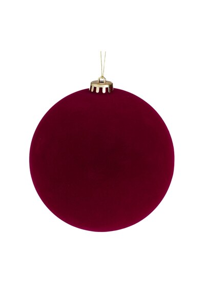 DD SHOP Ornament Brad de Craciun Glob Catifelat Bordo Ø15cm - Globuri Decorat...