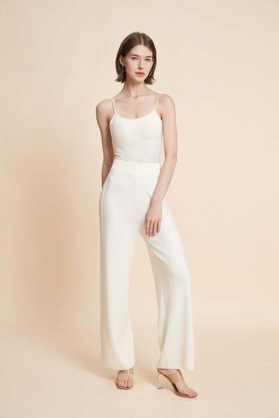 Yola Plain Wide Leg Long Pants