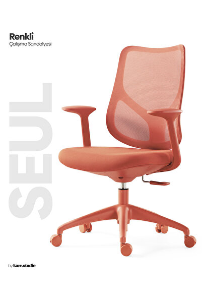 KARR OFFICE Seul Ergonomik Çalışma Sandalyesi - Turuncu