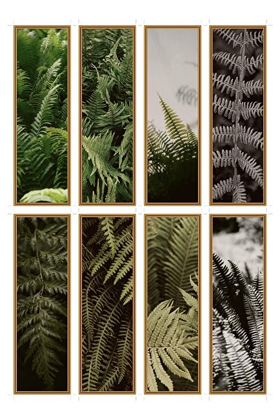 OEM Semne de Carte Set de 8, Tema Frunze de Feriga, Design Elegant, Carton Pr...