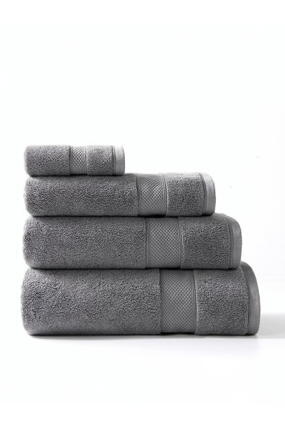 Karo Prosop de baie, Leo, gri, 70x140 cm, 650 g/m2, bumbac frotir