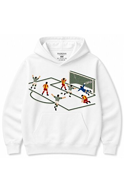Rabona Fashion هودي برسومات كرة القدم من Last-Second Save Goal Line