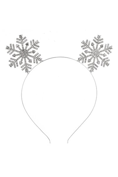 DD SHOP Coronita Par cu Fulgi & Stras Argintii - Bentite-Coronite Craciun
