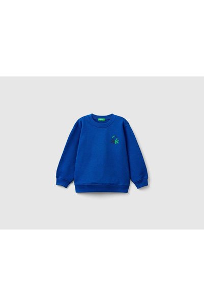 United Colors of Benetton سترة رياضية للأولاد بأكمام طويلة وياقة دائرية