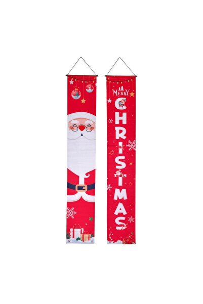 DD SHOP Banner de Craciun Rosu Merry Christmas Mos Craciun Om de Zapada 30x18...