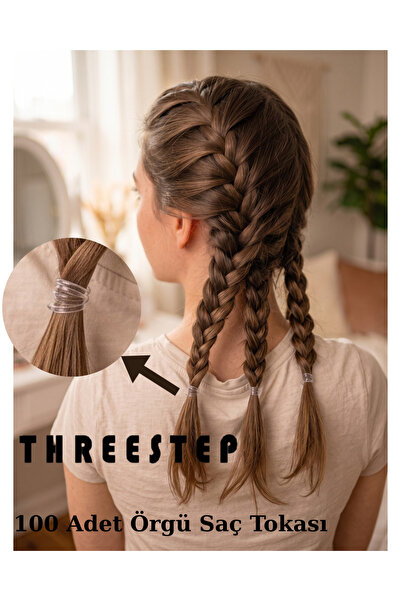 THREESTEP 500 de bucăți de elastic pentru împletit părul, mini elastic pentru...