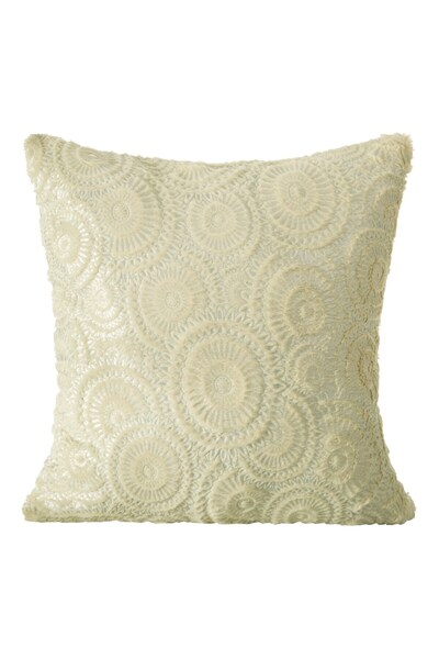 Eurofirany Fata de perna decorativa 45x45 Ophelia microfibra bej in relief