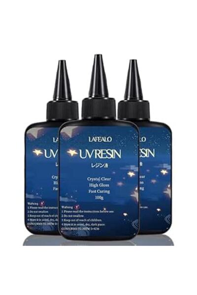 GENERAL راتنج UV 300 جرام، طقم راتنج UV كريستالي شفاف سميك منخفض اللزوجة، سري...