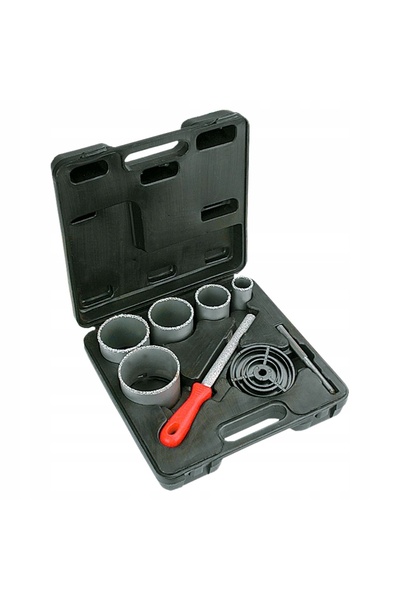 VERTO Freze de găurit din tungsten 32-83mm 5 bucăți + pilă 60H900