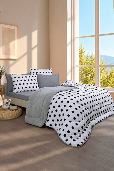 argehome Double-Sided Plush Welsoft Pufidik Polar Sleeping Set (Quilt + King ...