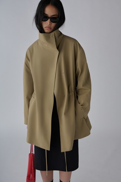 Suud Collection Haki Raina Gabardin Trençkot