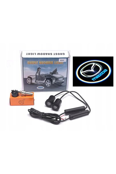 NO BRAND 2x Lumină LED de proiecție logo hologramă pentru ușă HD 3D MAZDA TOA...