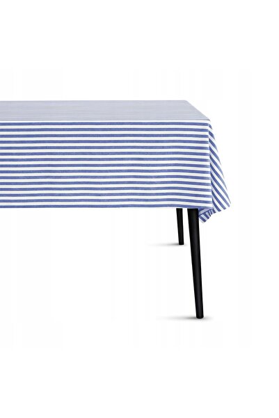 NO BRAND Față de masă elegantă cu dungi 320x170 cm Alb-Albastru Remmar Jaquar...