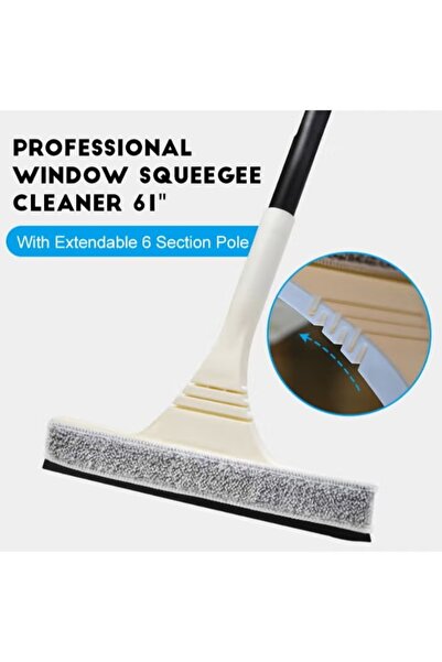 PAACHU Standard Window Squeegee for Car Windows, 2-in-1 Window Cleaner for Car Windshield, Gas Station, Shower, and Glass | Auto Squeegee with Handle Soft Rubber Blade