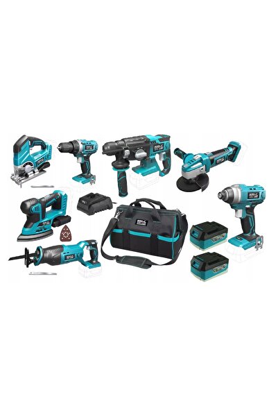 NO BRAND DEDRA Set de scule electrice SAS 18V 2x 5Ah Polizor orbital Geantă F...