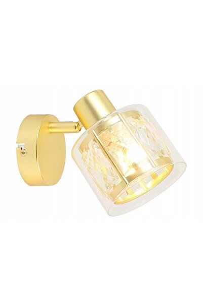 Reality Aplică de perete aurie, abajur de cristal, stil glamour, auriu 838801-36