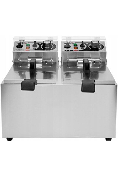 yato Friteuză electrică cu 2 cuve, reglabilă, 2x5L, 4000W YG-04621