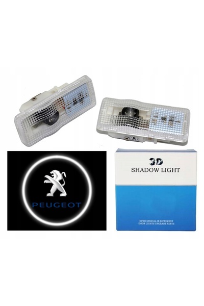 NO BRAND 2x LUMINI DE PROIECȚIE LOGO LED HD 3D PENTRU UȘĂ PEUGEOT 407 2004-11...