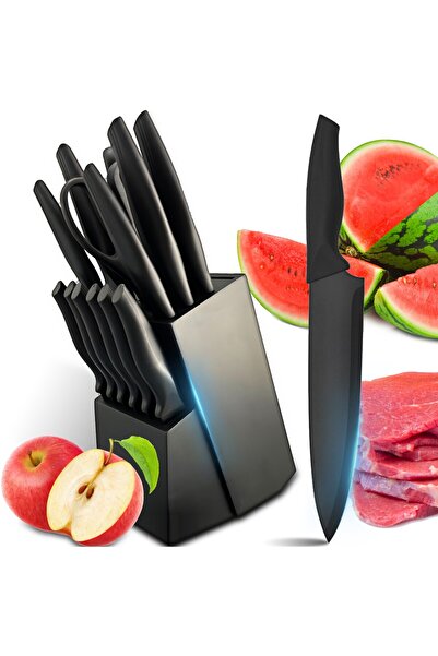 Retoo SET COMPLET DE CUȚITE DE BUCĂTĂRIE, CUȚITE DE CHEF ASCUȚITE, 16 PIESE, ...