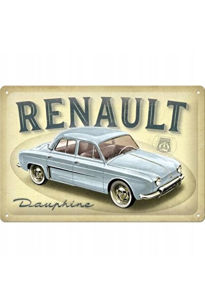 Nostalgic Art Stil atemporal cu posterul metalic Renault Dauphine 20x30