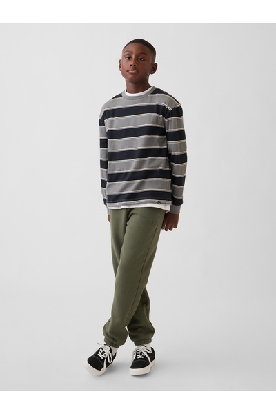 GAP Erkek Çocuk Haki VintageSoft Relaxed Logo Jogger Eşofman Altı