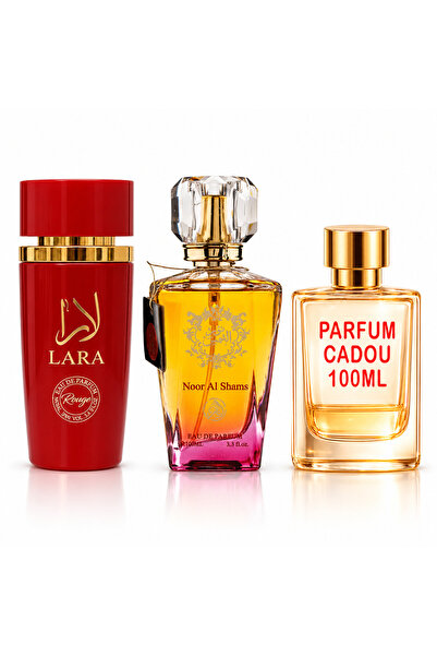 Al Fakhr Perfumes Pachet 3 Parfumuri + Lara Rouge + Noor Al Shams + 1 x Parfu...
