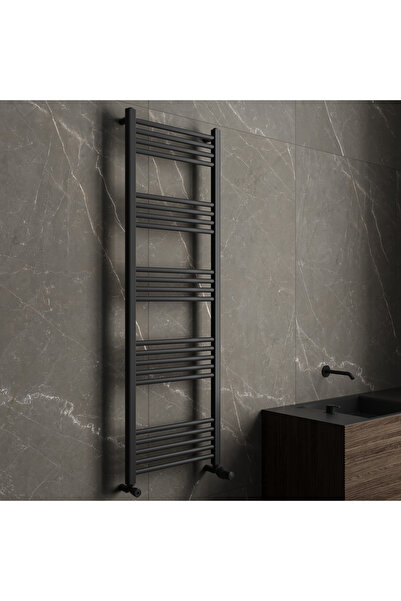 THERMOFIX Calorifer din oțel negru, drept, 1500x500mm, Inclus. Accesorii