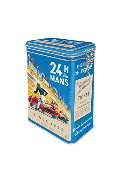 Nostalgic Art Placă metalică cu clemă, Afiș curse Le Mans 24h, Albastru